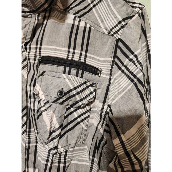 Mens 1775 small grey button up shirt - Picture 4 of 7